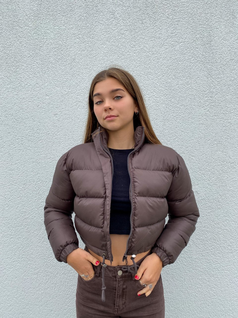 Hot coco puffer jacket